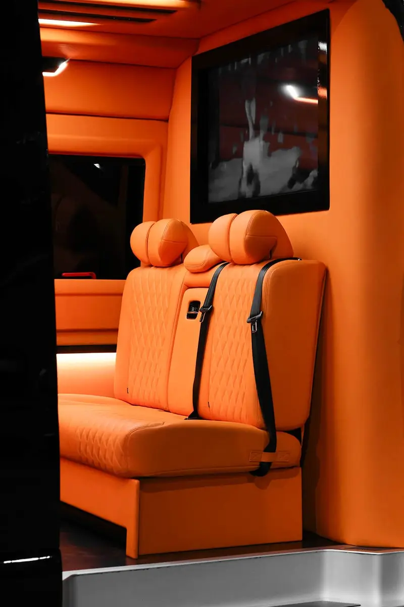Orange Mercedes Sprinter