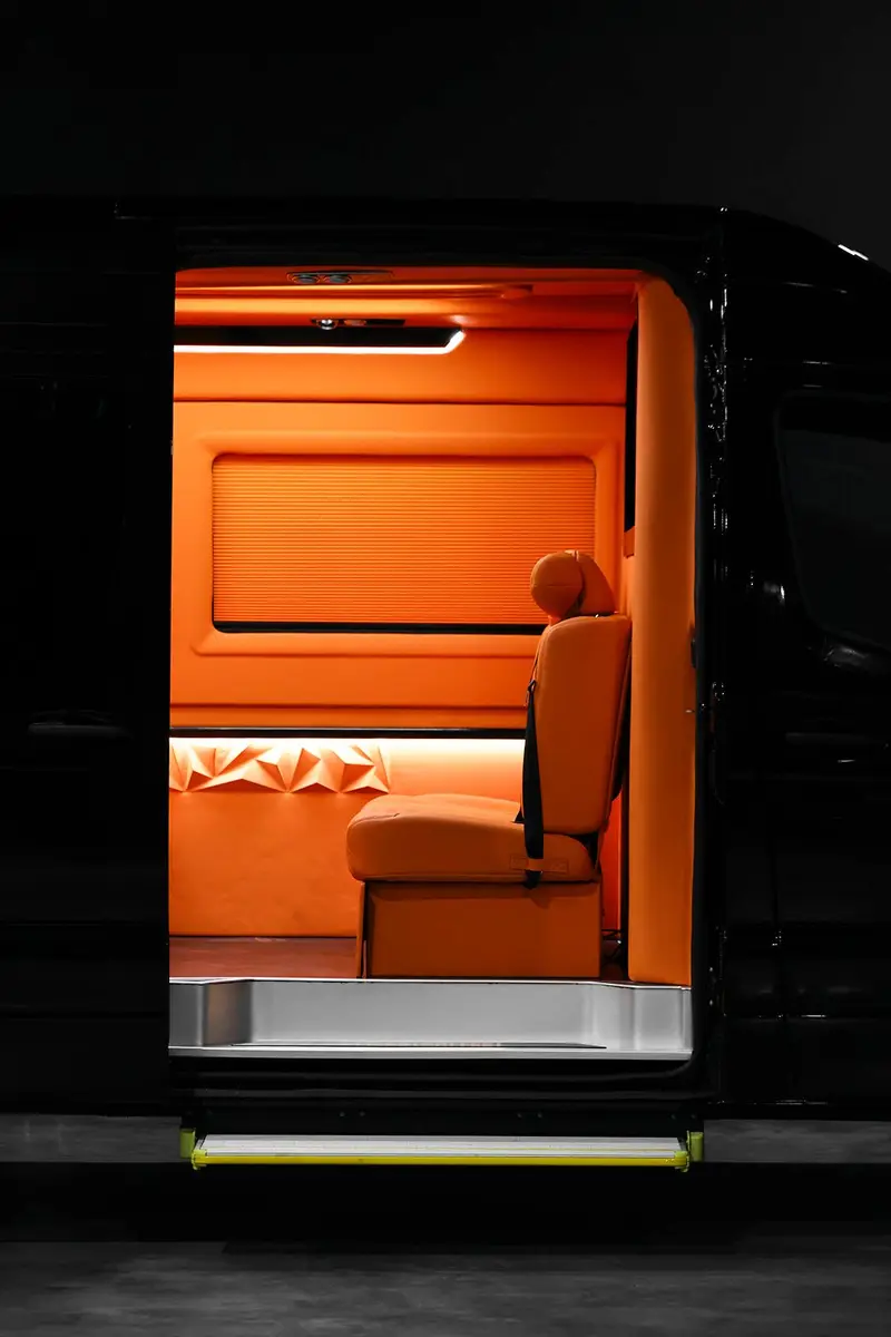 Orange Mercedes Sprinter