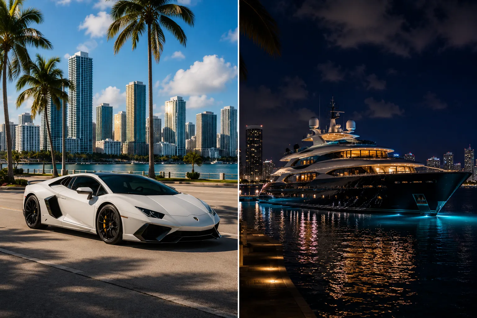 The Ultimate Miami Luxury Weekend: Supercar by Day, Yacht by Night