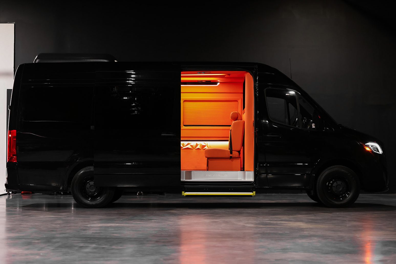 Orange Mercedes Sprinter