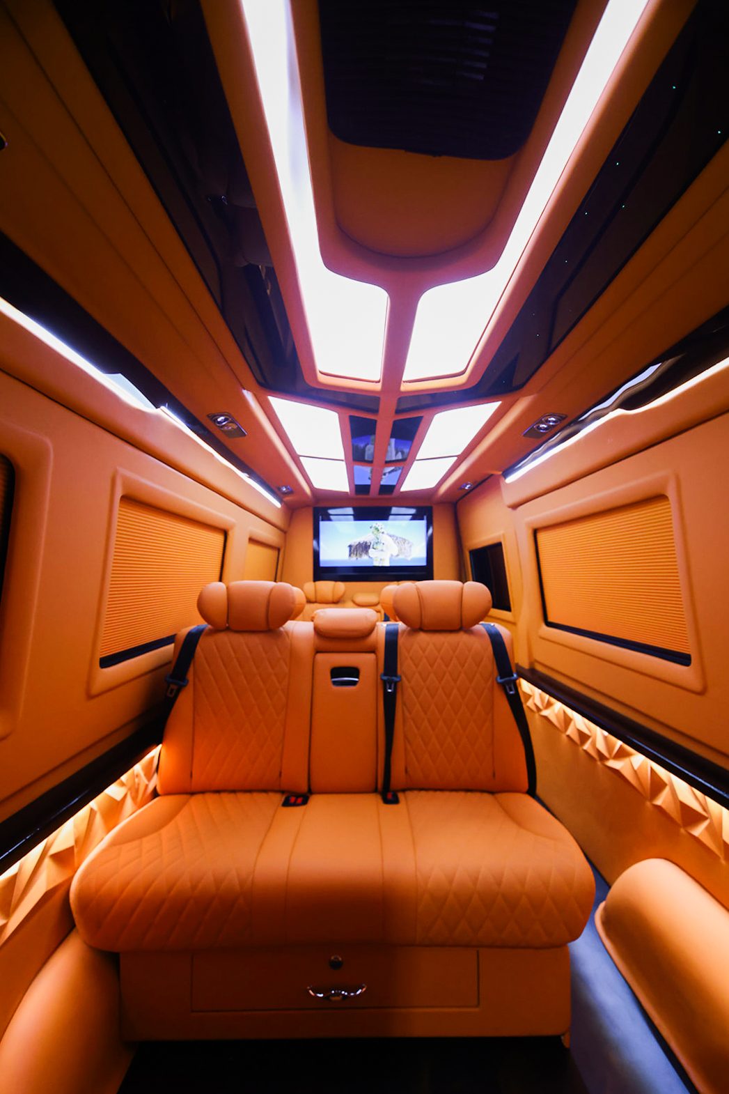 Orange Mercedes Sprinter
