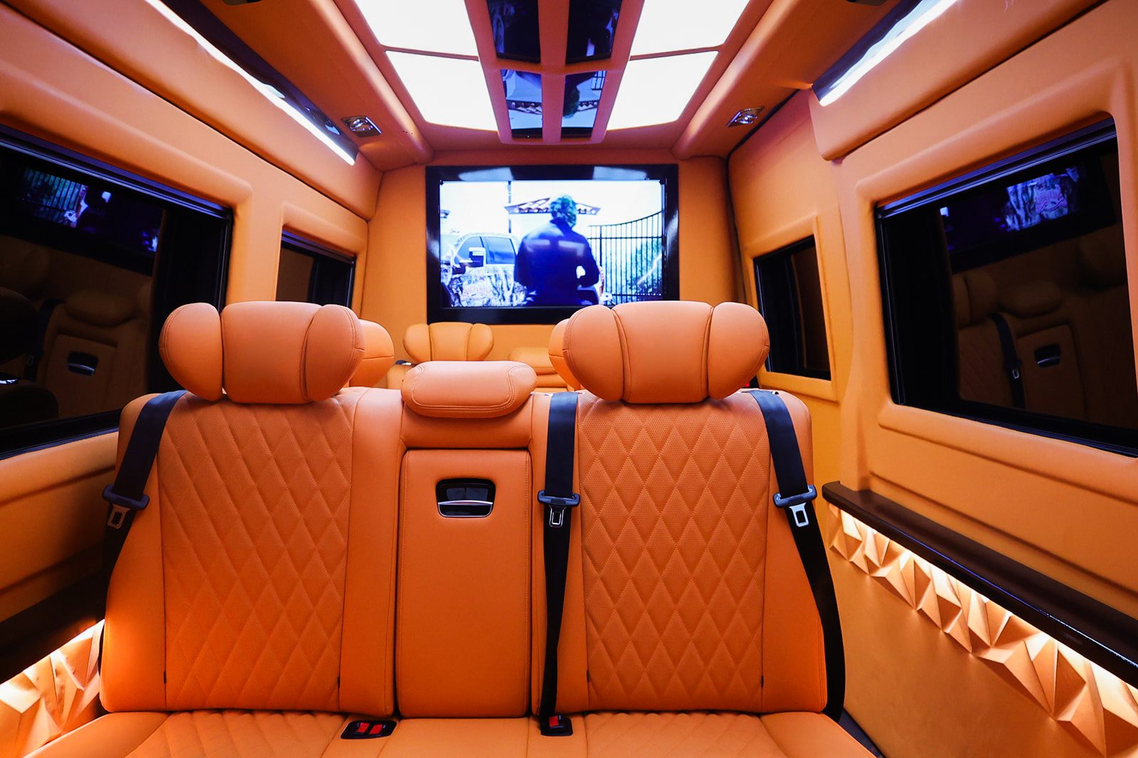 Orange Mercedes Sprinter