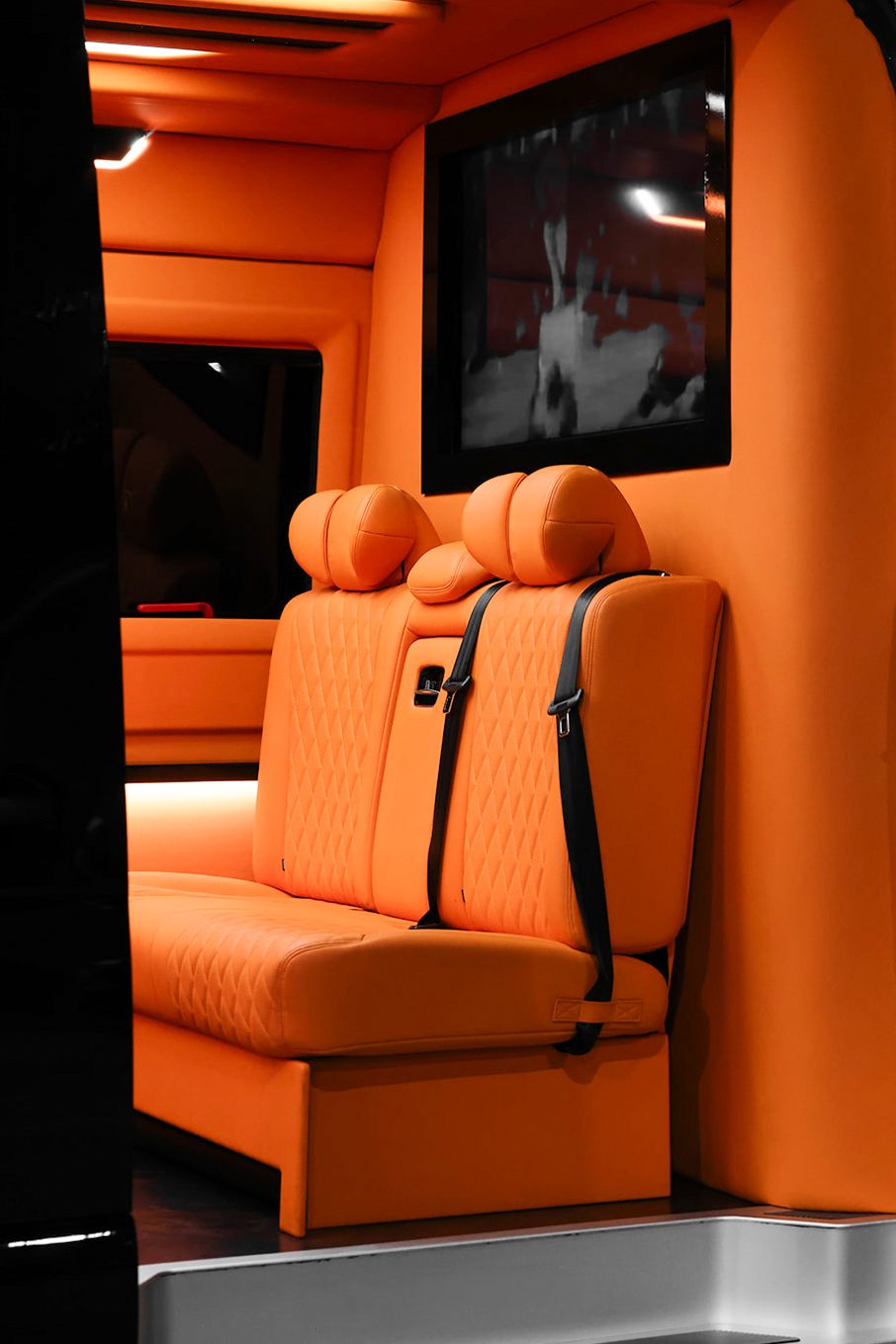 Orange Mercedes Sprinter