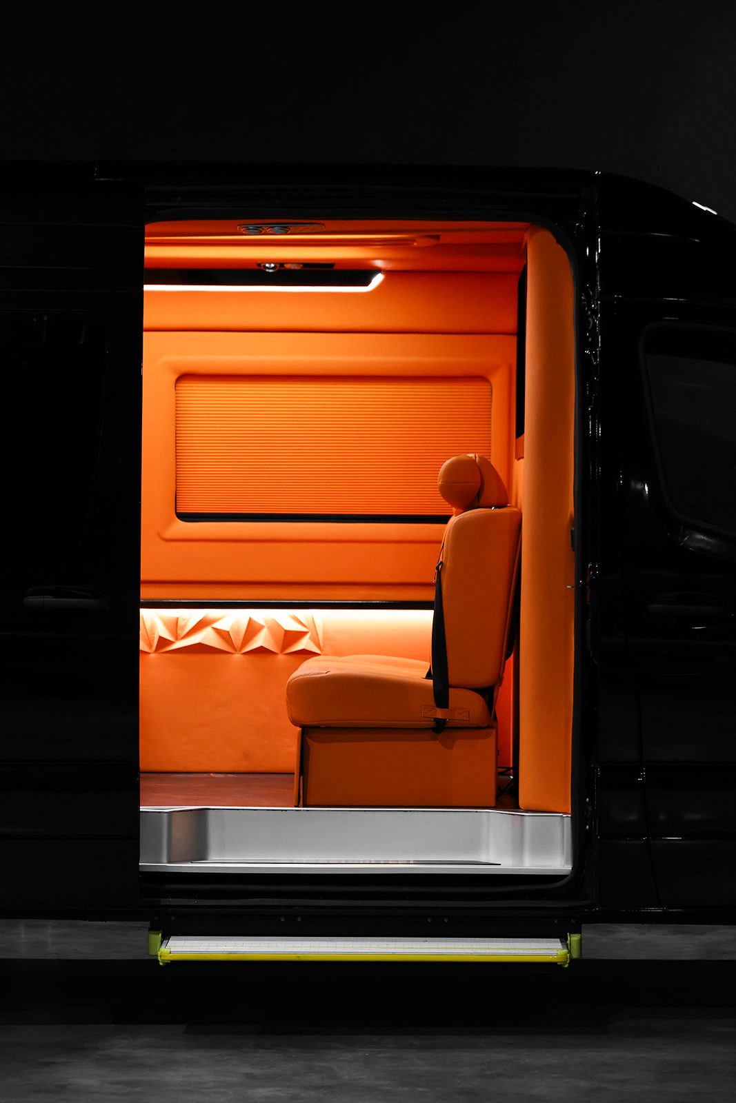 Orange Mercedes Sprinter